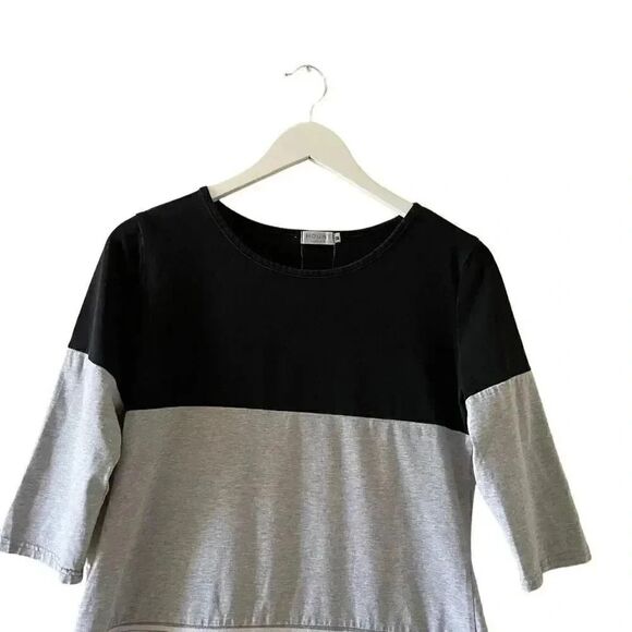 Hount Womens 3/4 Sleeve Back Lace Tops Round Neck Striped T-Shirts SZ M #1180 - Picture 8 of 13